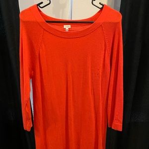 Long, knee length sweater dress